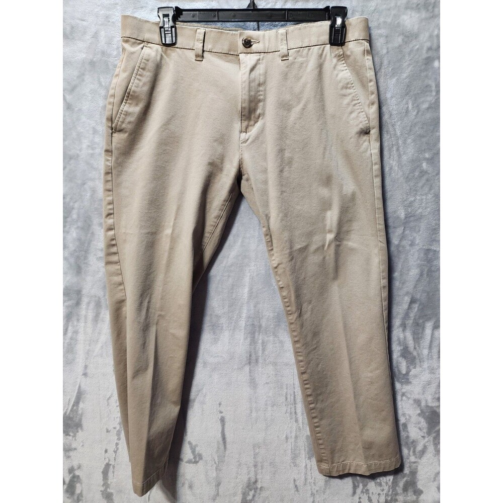 J.M. Haggar Classic Fit Mens Chino Pants Tan 36x30  Preppy Casual